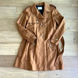Sandro Paris Malory Trench Coat Brown 36 S XS